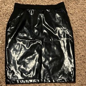 Pleather pencil skirt
